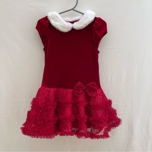 Jona Michelle red white Christmas Santa holiday dress toddler baby 2T 24 month